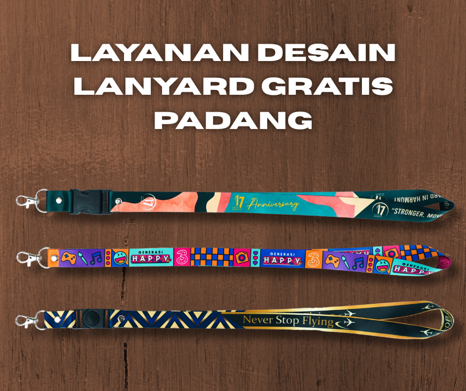 Layanan desain lanyard gratis Padang